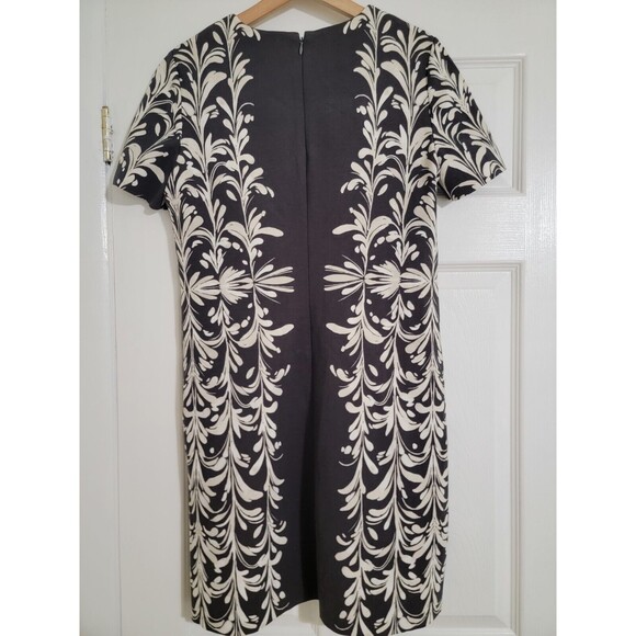 Tory Burch Brushstroke Symphony Mini Gray and Cream shift dress Size M - Picture 2 of 8